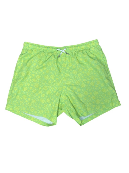 Bermies Other - Bermies The Classic 5" Inseam Swim Trunks Men's Medium Yellow Green Floral